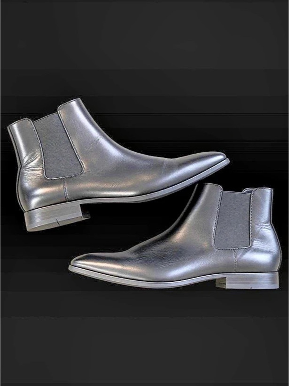 Express Men’s Genuine Leather Black Chelsea Ankle Boots Size 12 – Never Worn
